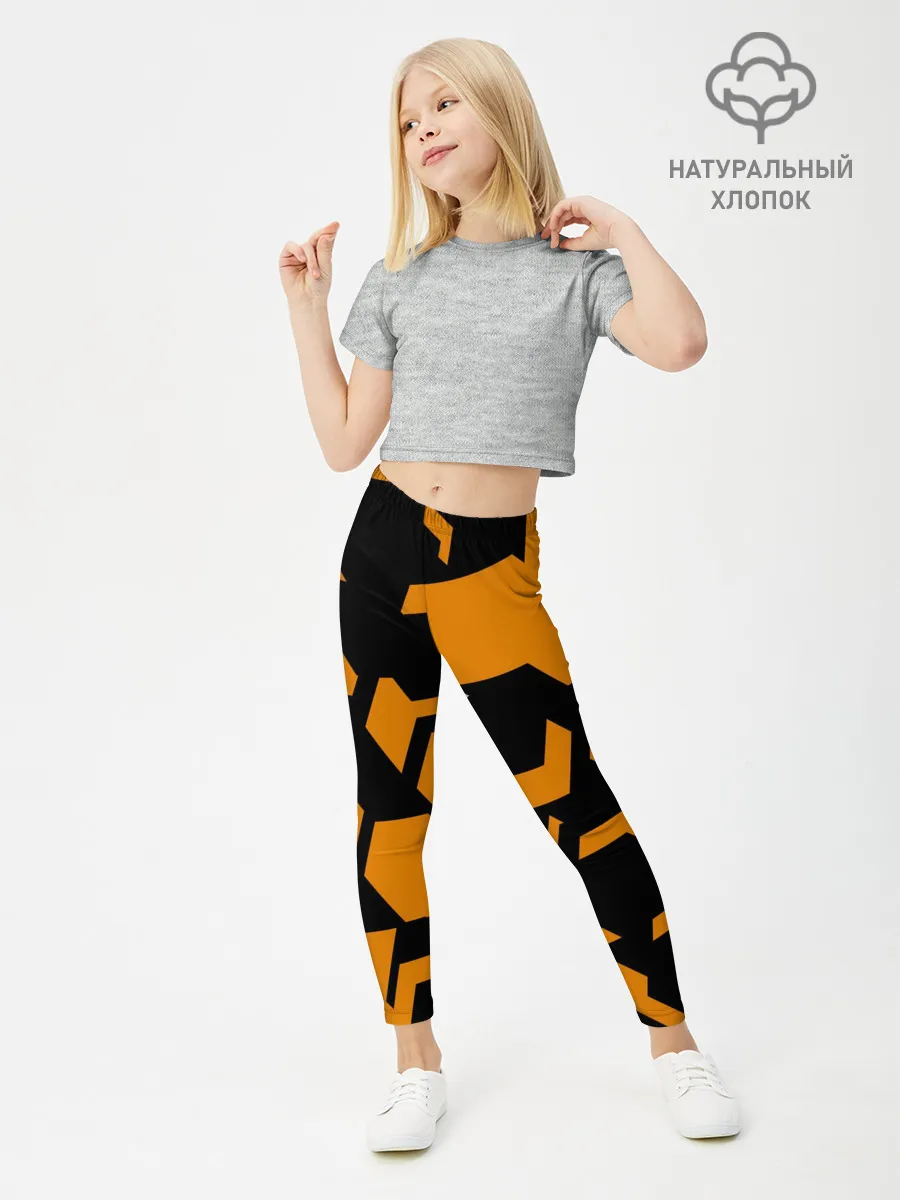 Леггинсы для девочки / КИБЕРПАНК, жёлтый