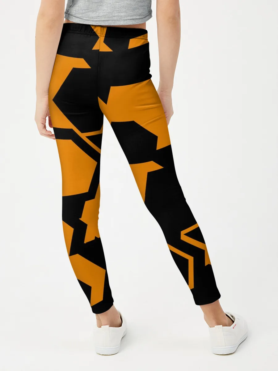 Леггинсы для девочки / КИБЕРПАНК, жёлтый