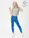 Леггинсы для девочки / Голубые бабочки