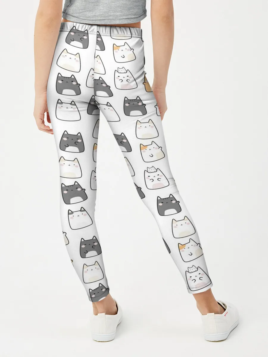 Леггинсы для девочки / Толстые котики