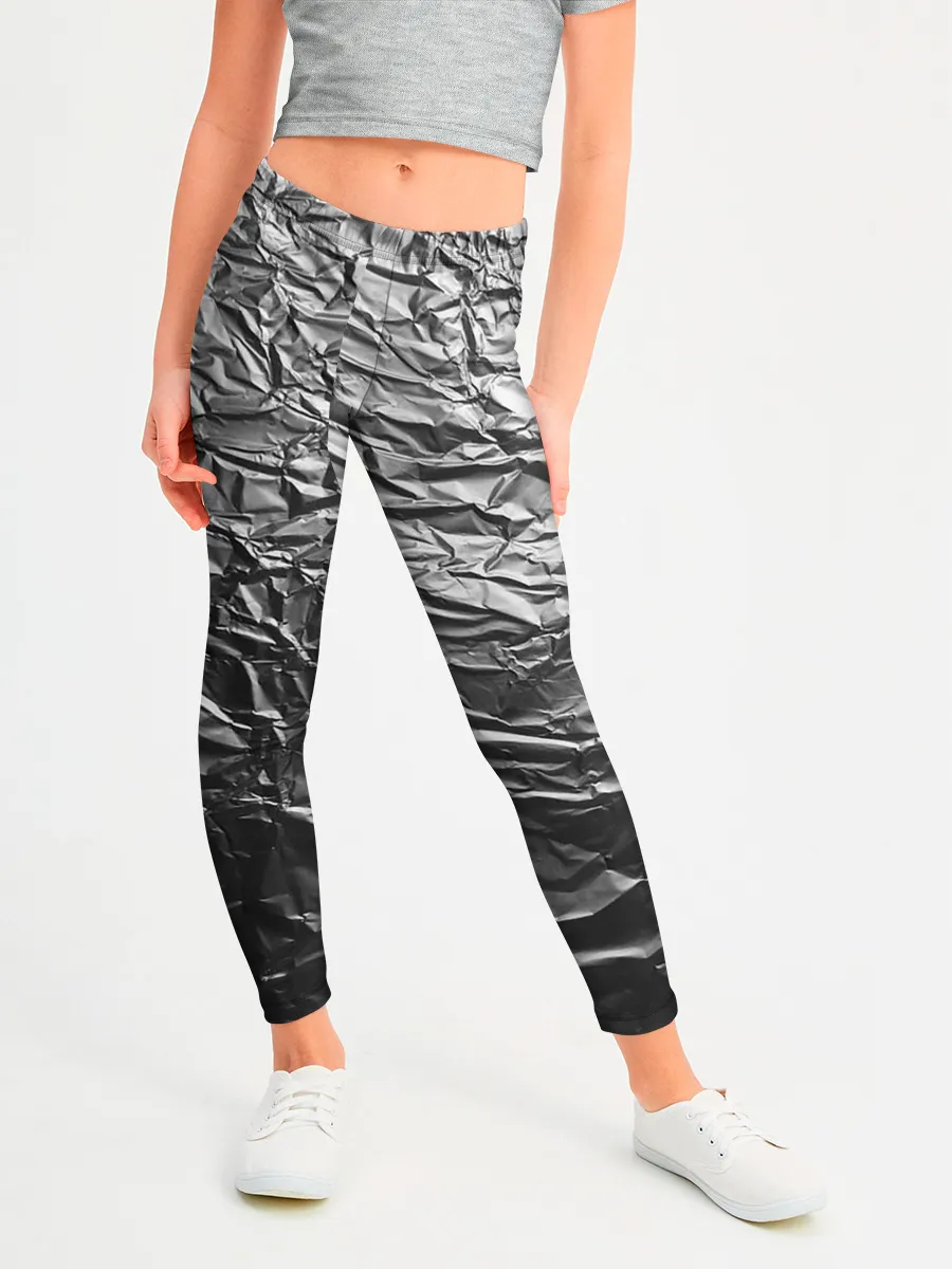 Леггинсы для девочки / Фольга