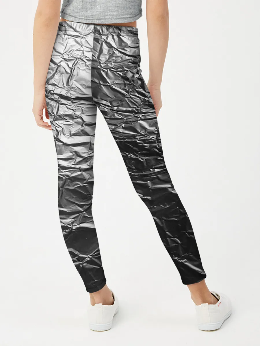 Леггинсы для девочки / Фольга