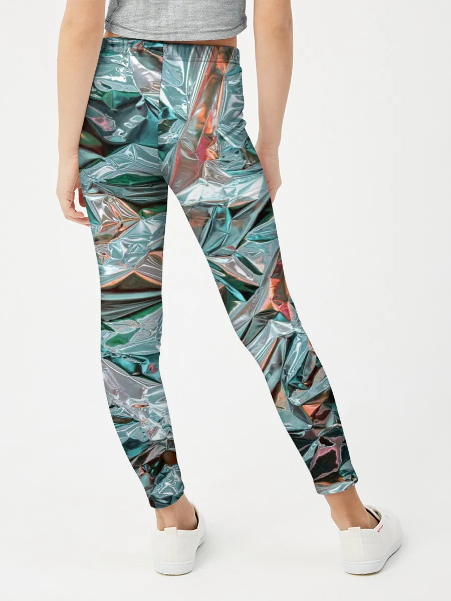 Леггинсы для девочки / Голографическая фольга