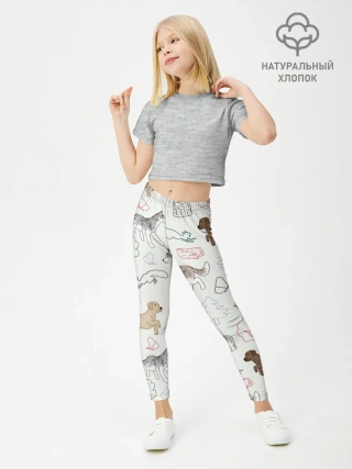 Леггинсы для девочки / Рисунок домашних любимцев