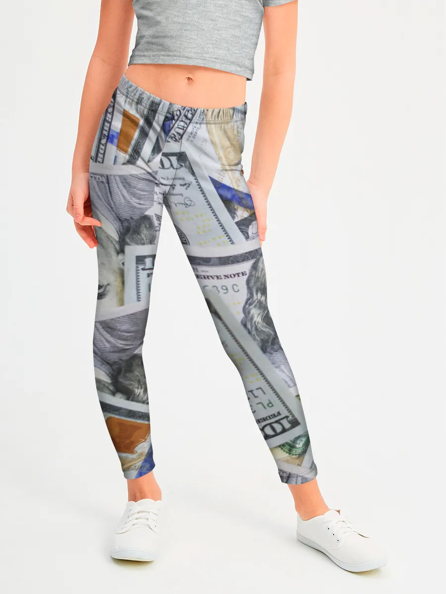 Леггинсы для девочки / Доллары
