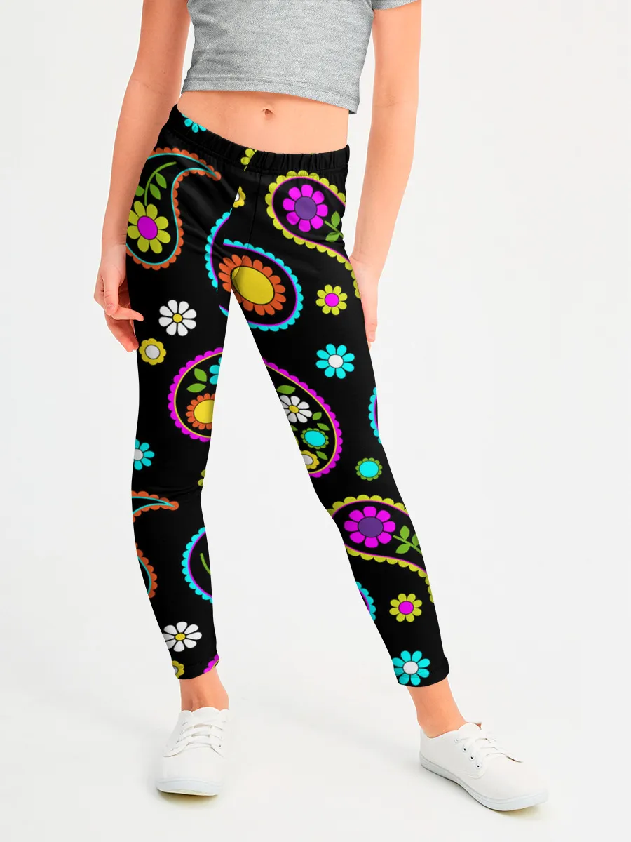 Леггинсы для девочки / ЦВЕТЫ