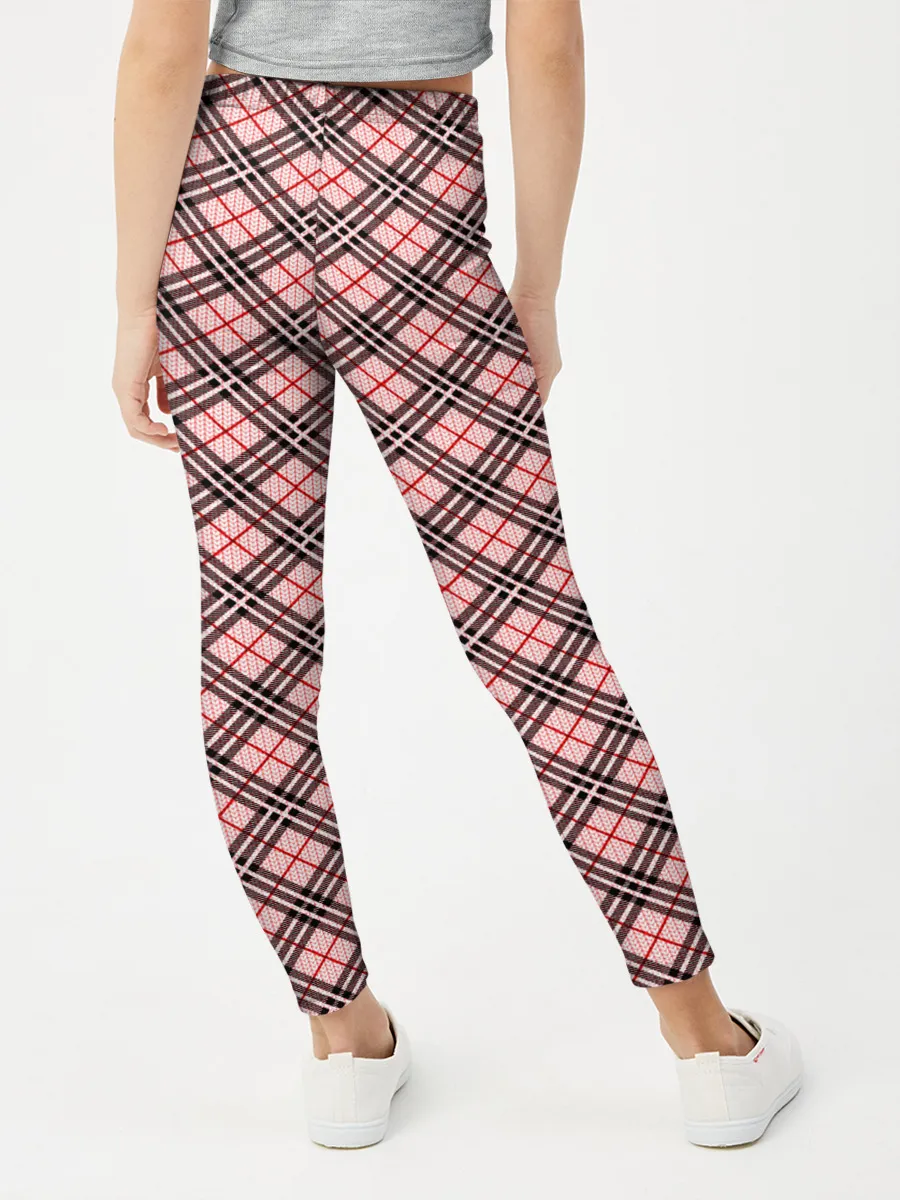 Леггинсы для девочки / Костюм в клетку