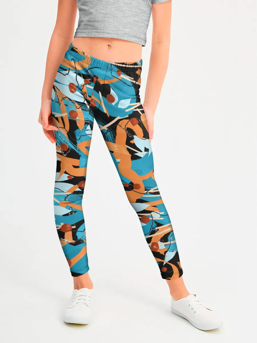 Леггинсы для девочки / Яркие линии