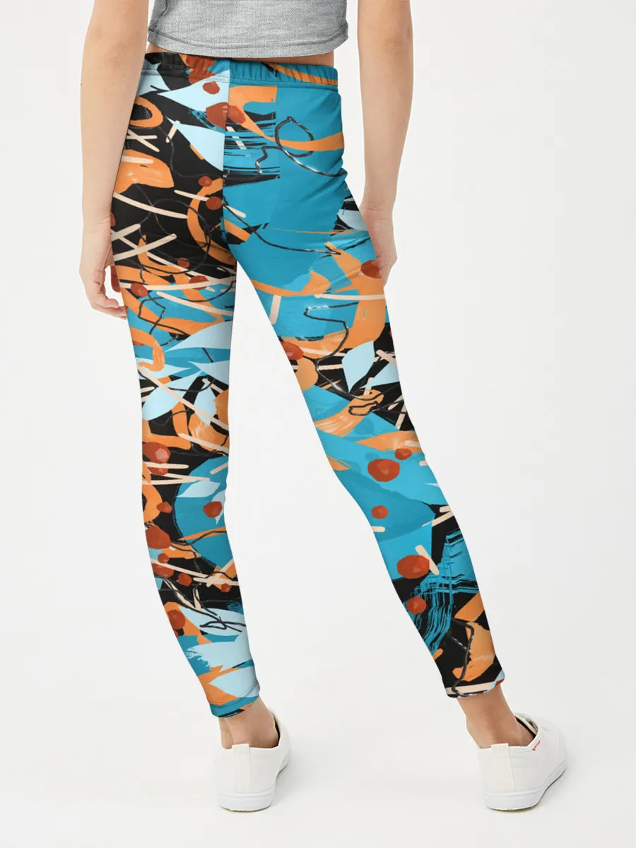 Леггинсы для девочки / Яркие линии