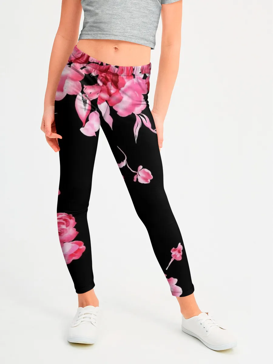 Леггинсы для девочки / Цветы