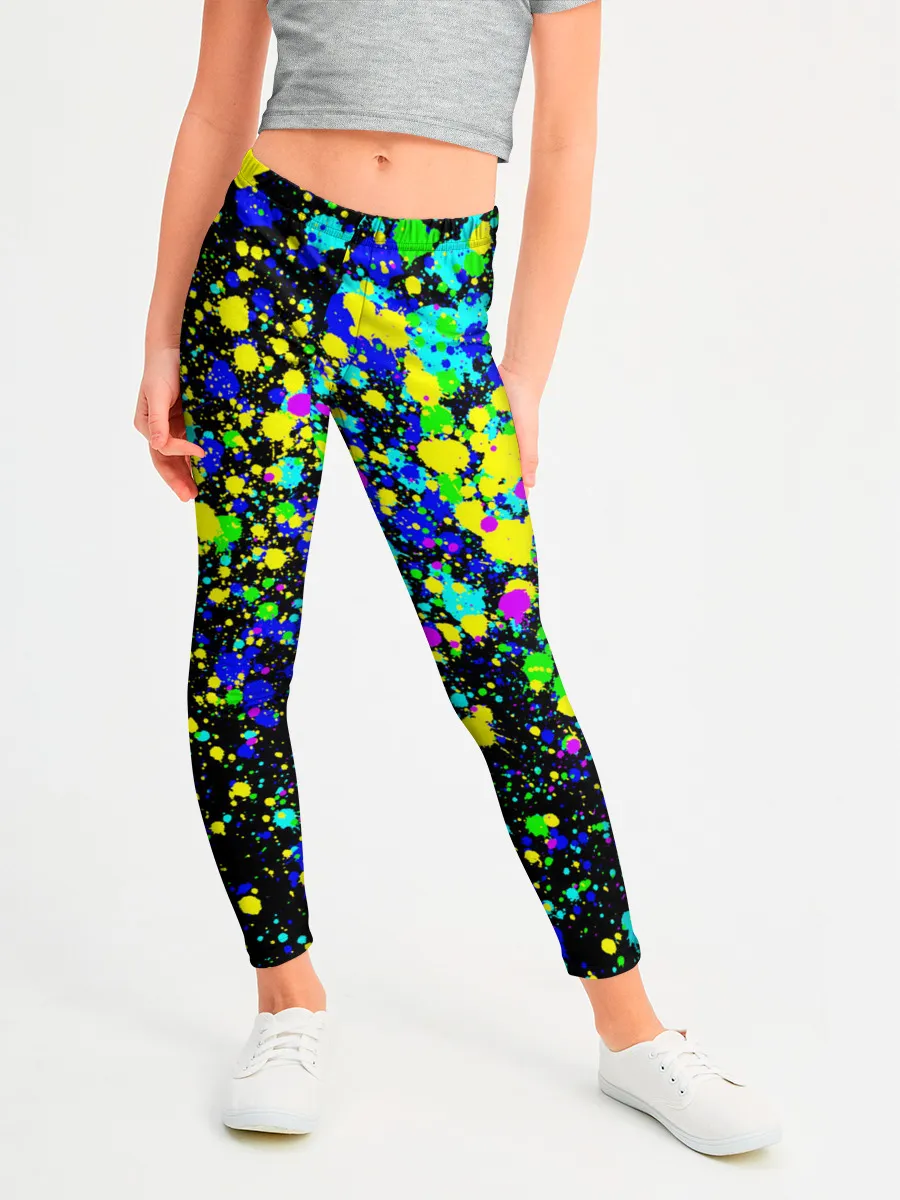 Леггинсы для девочки / Неоновые краски лета