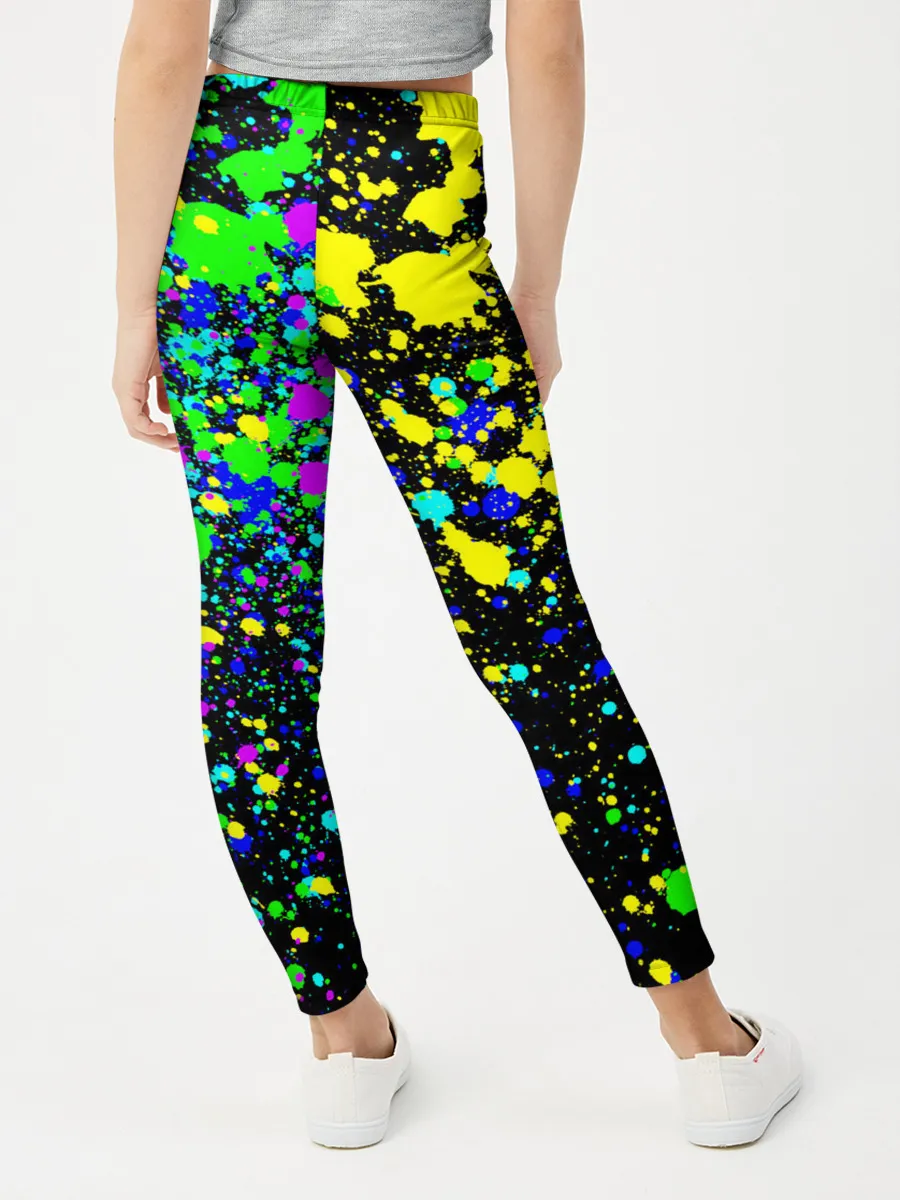 Леггинсы для девочки / Неоновые краски лета