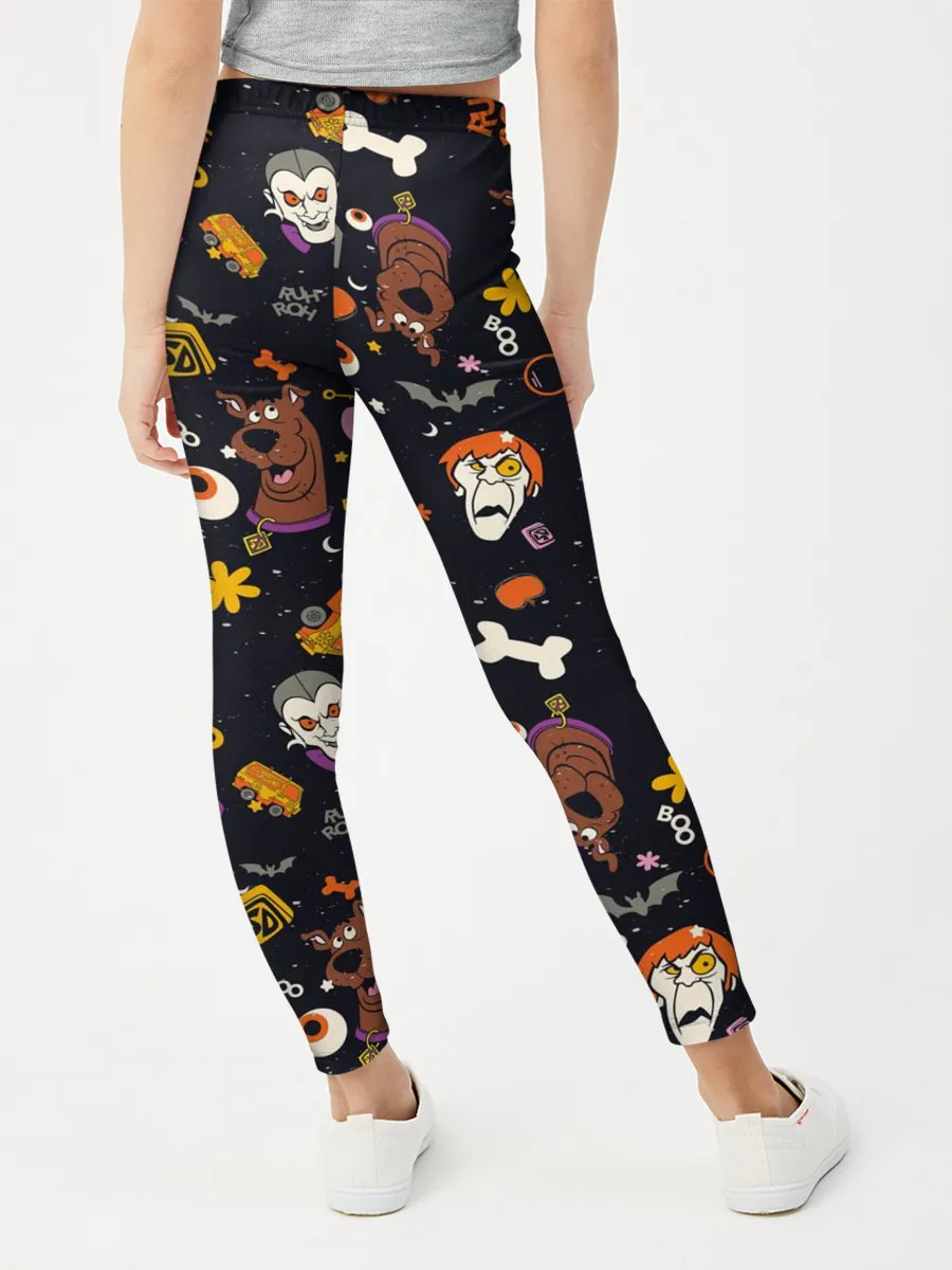 Леггинсы для девочки / Скуби-Ду Хэллоуин паттерн