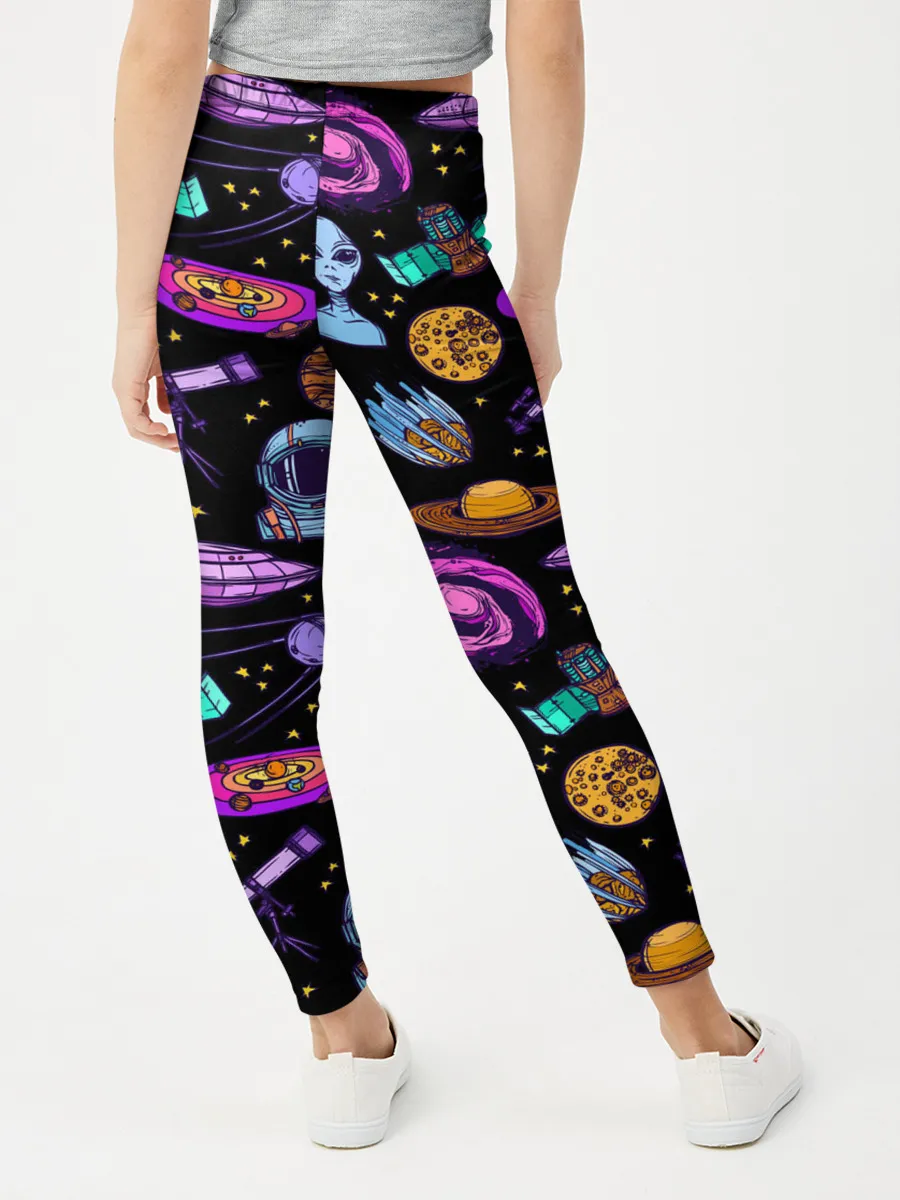 Леггинсы для девочки / космос