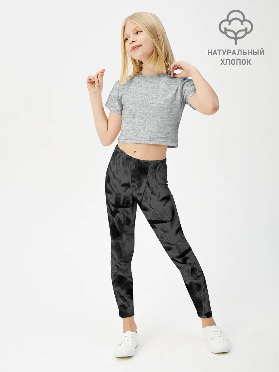 Леггинсы для девочки / Черная дымка