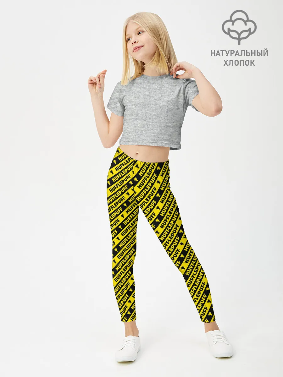 Леггинсы для девочки / Хаффлпафф паттерн