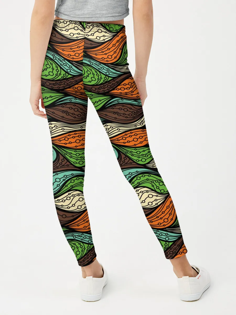 Леггинсы для девочки / Абстрактные волны