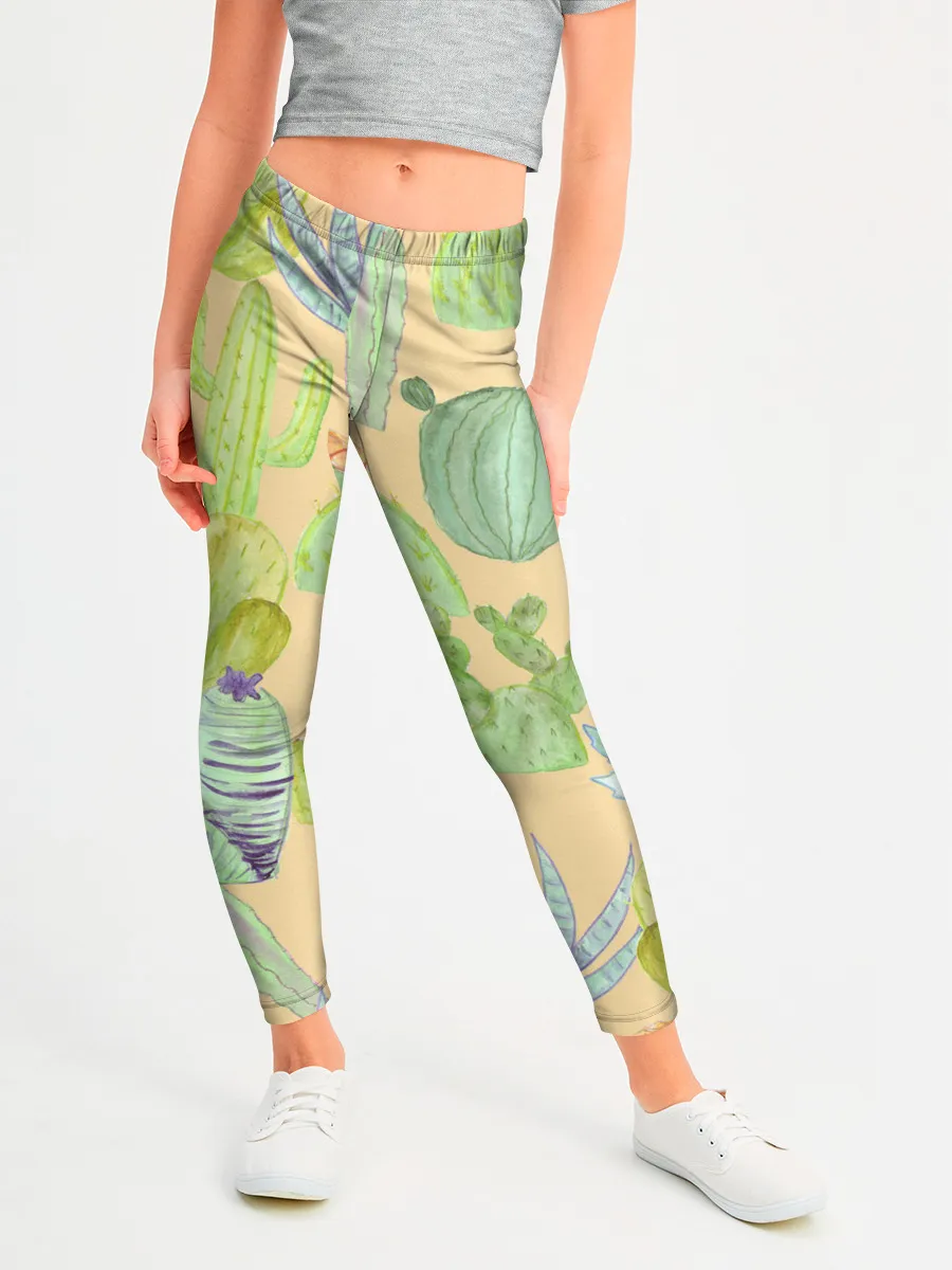 Леггинсы для девочки / Кактусы в пустыне