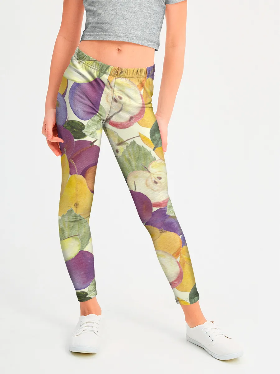 Леггинсы для девочки / Фрукты. Фруктовый сад