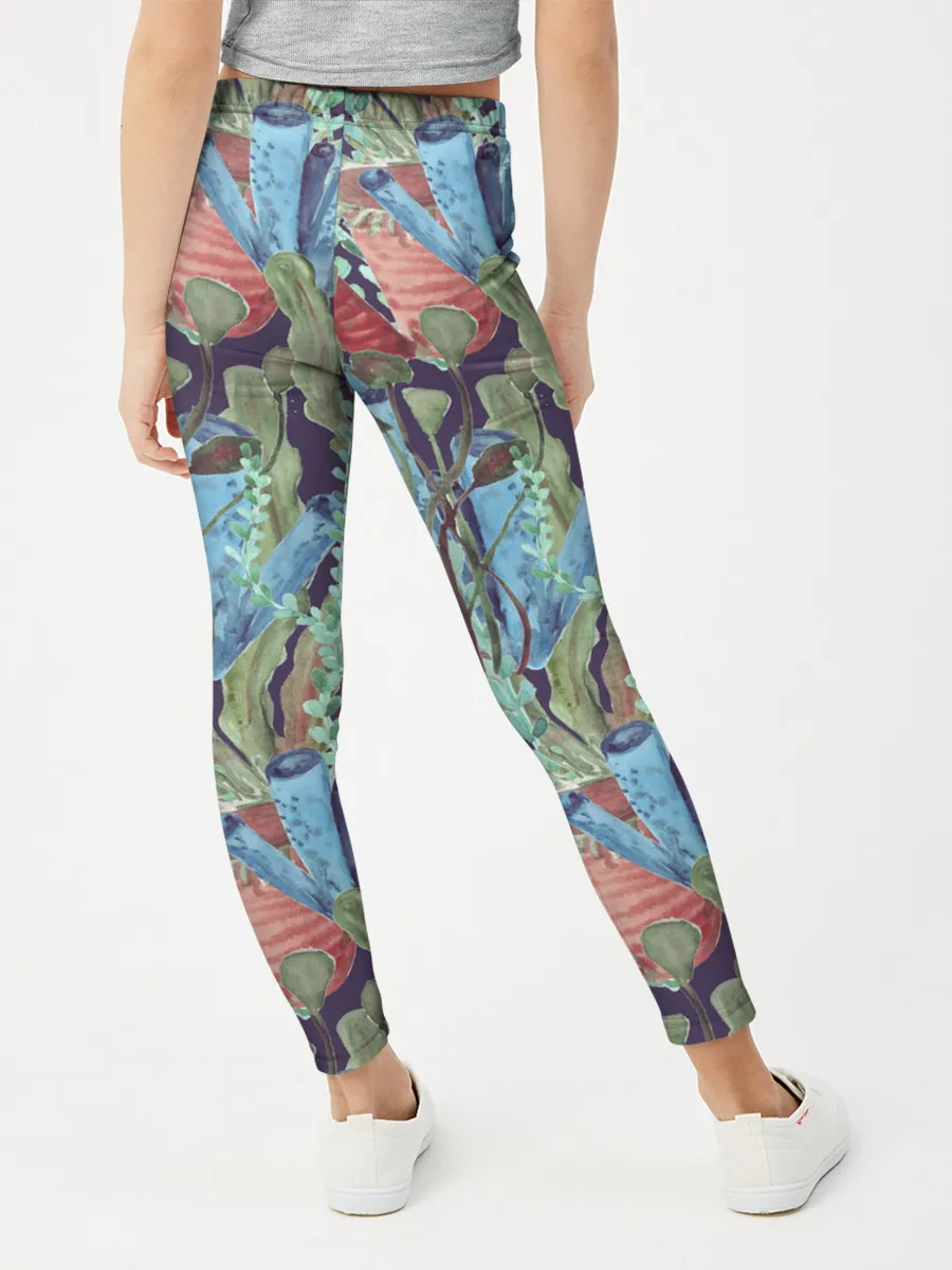 Леггинсы для девочки / Водоросли на морском дне