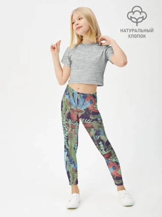 Леггинсы для девочки / Водоросли на морском дне