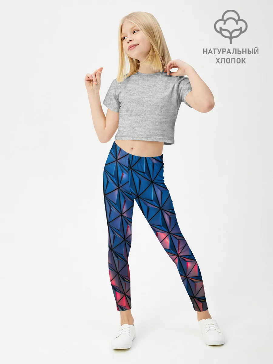 Леггинсы для девочки / Геометрический принт