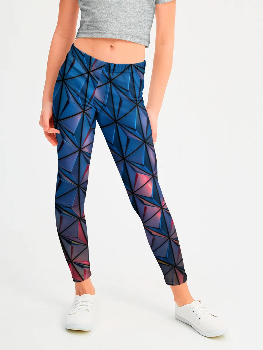 Леггинсы для девочки / Геометрический принт