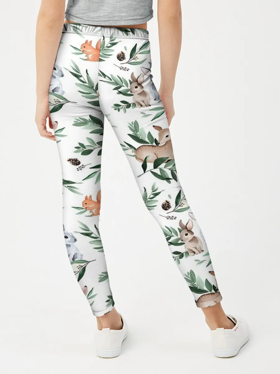 Леггинсы для девочки / Лесные животные