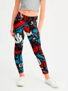 Леггинсы для девочки / Красно синие безумие