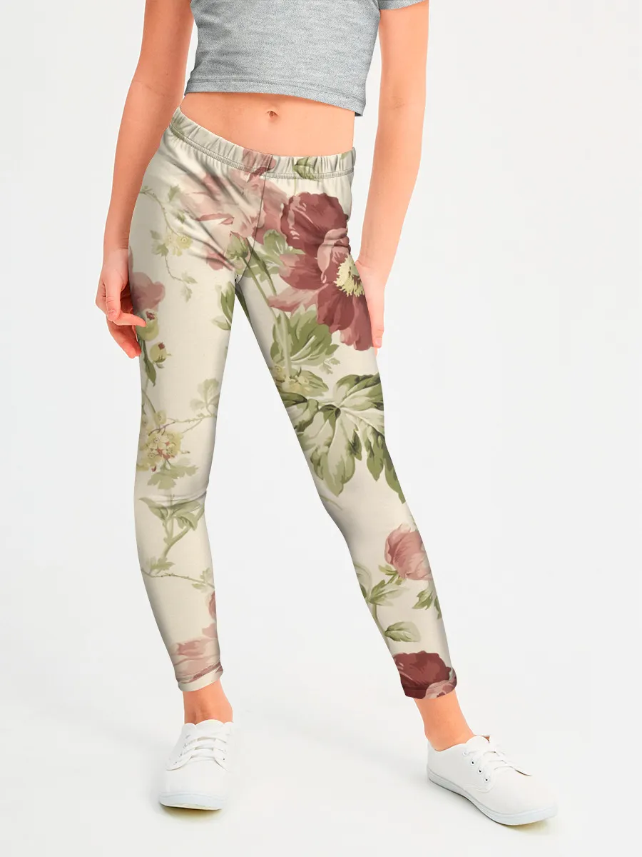 Леггинсы для девочки / Цветы