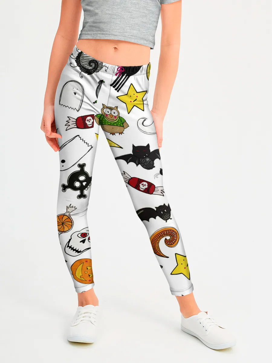 Леггинсы для девочки / Хэллоуин паттерн