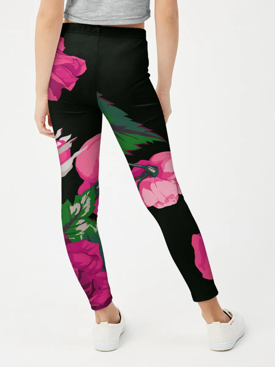 Леггинсы для девочки / Розы