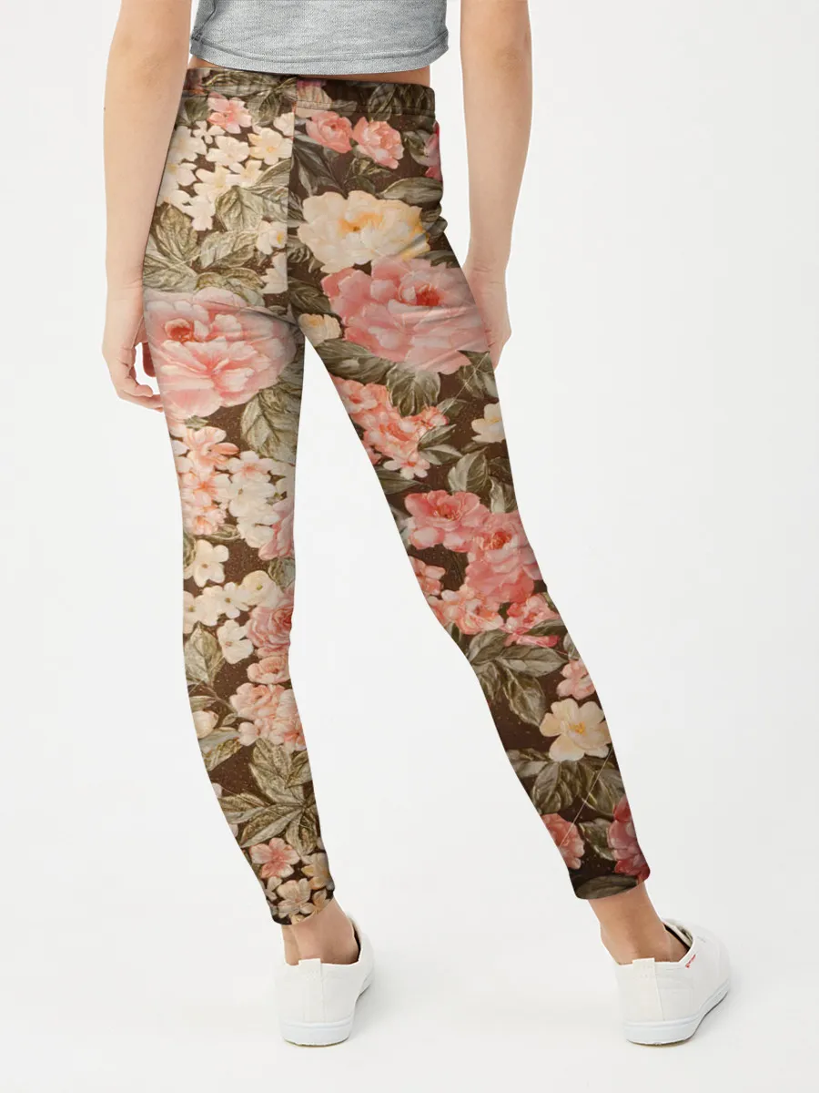 Леггинсы для девочки / Розовая поляна