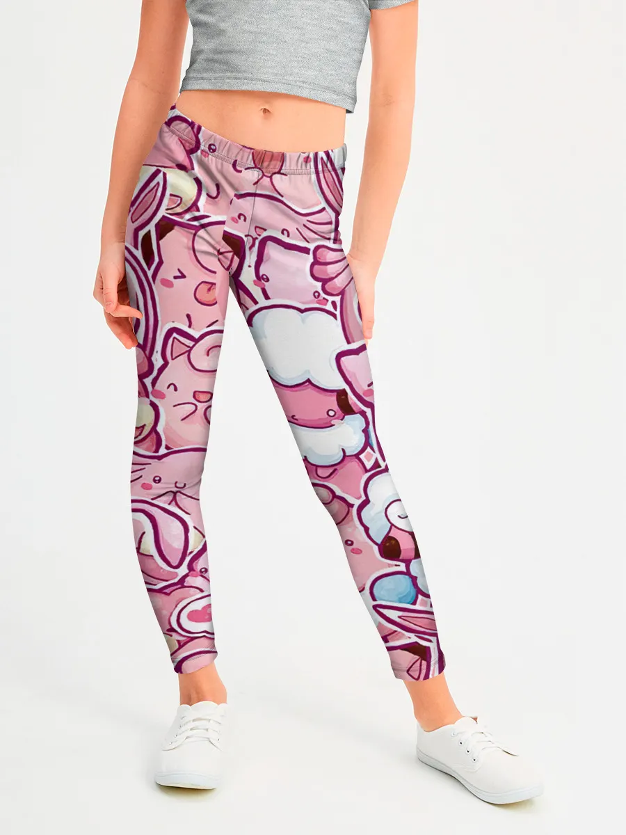 Леггинсы для девочки / Розовое собрание