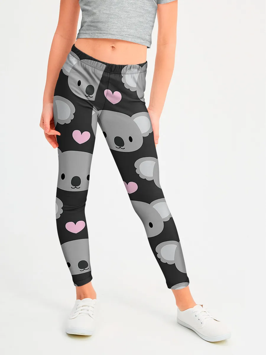 Леггинсы для девочки / Мордочки коал