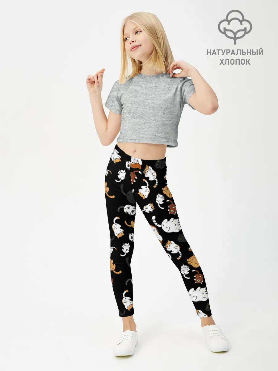 Леггинсы для девочки / Котята паттерн