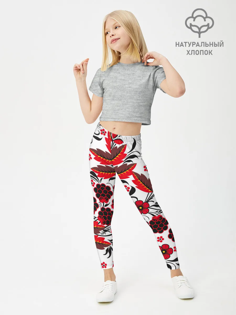 Леггинсы для девочки / Хохлома