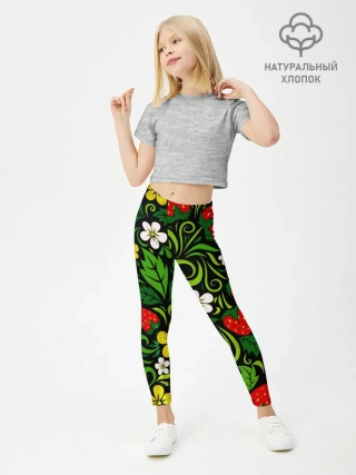 Леггинсы для девочки / Хохлома