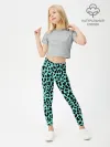 Леггинсы для девочки / ЛАЗУРНЫЙ ЛЕОПАРД