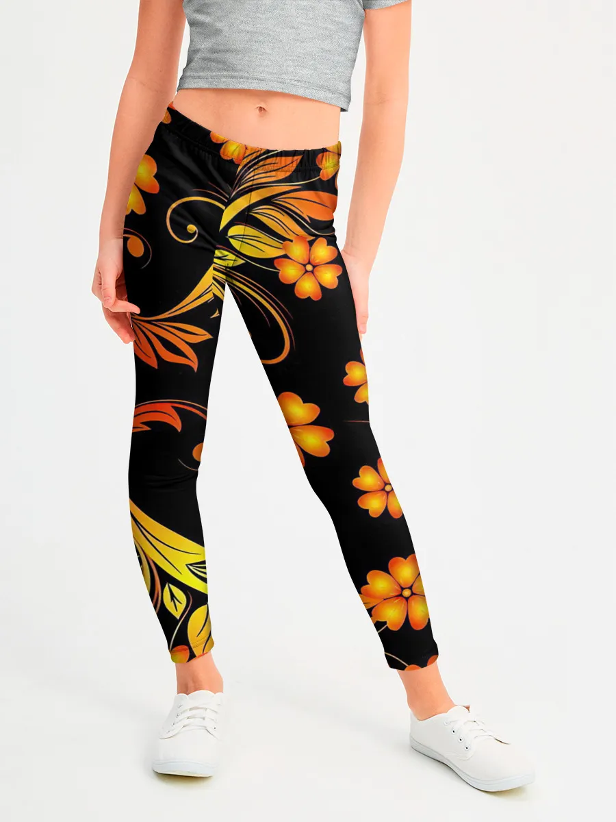 Леггинсы для девочки / Хохлома