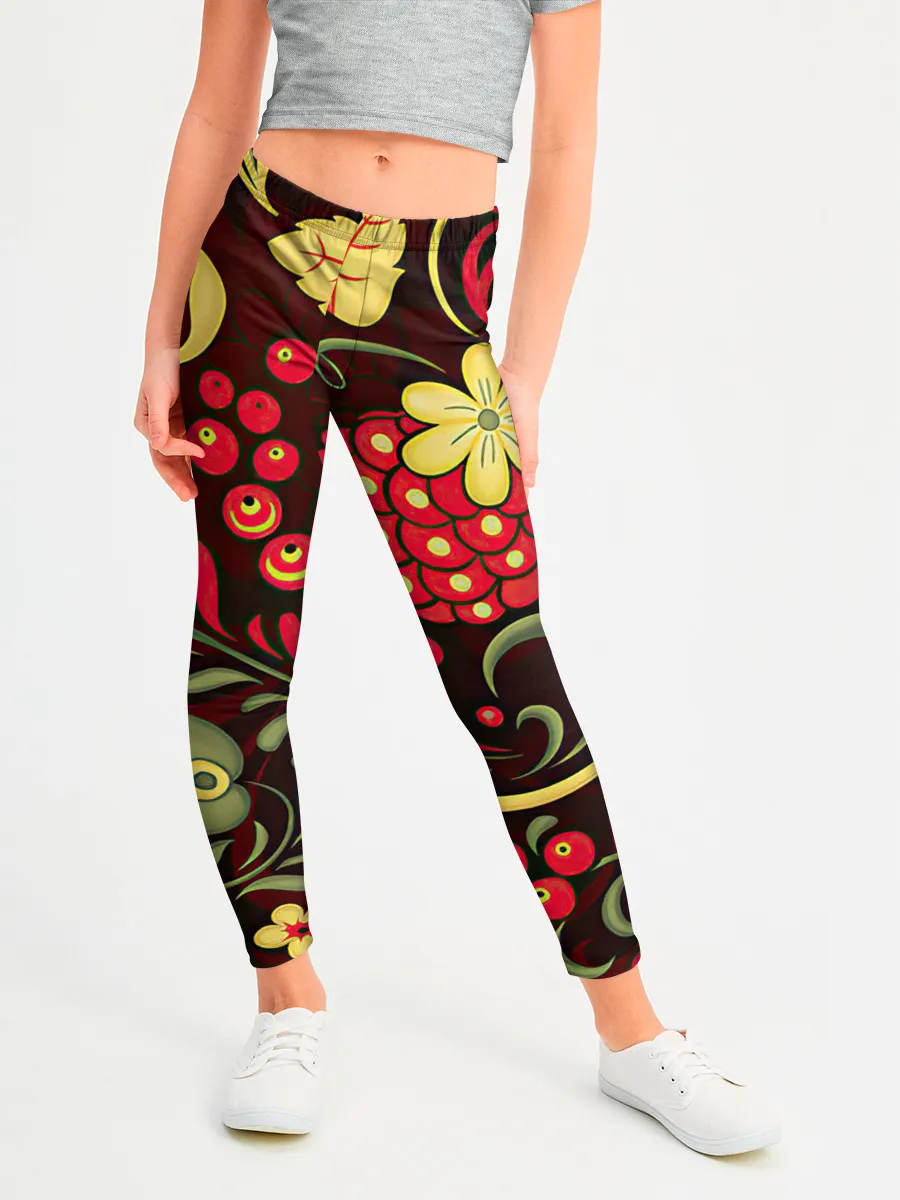 Леггинсы для девочки / Хохлома