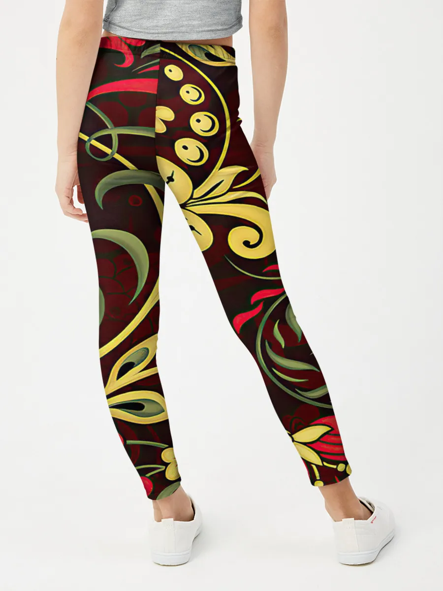 Леггинсы для девочки / Хохлома