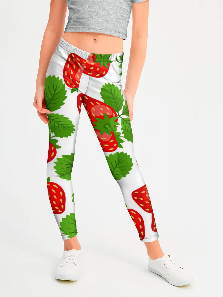 Леггинсы для девочки / Клубника