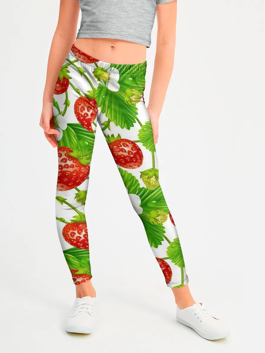 Леггинсы для девочки / Земляника