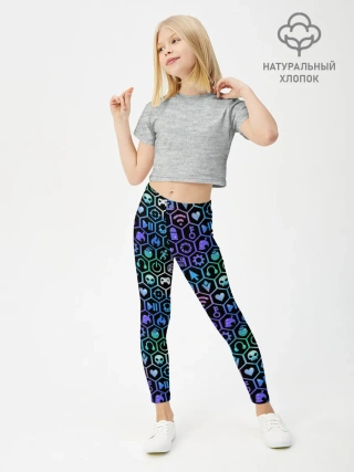 Леггинсы для девочки / ГЕЙМЕРСКИЙ НЕОН