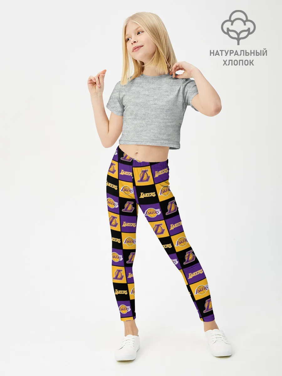 Леггинсы для девочки / LA LAKERS | ЛЕЙКЕРС