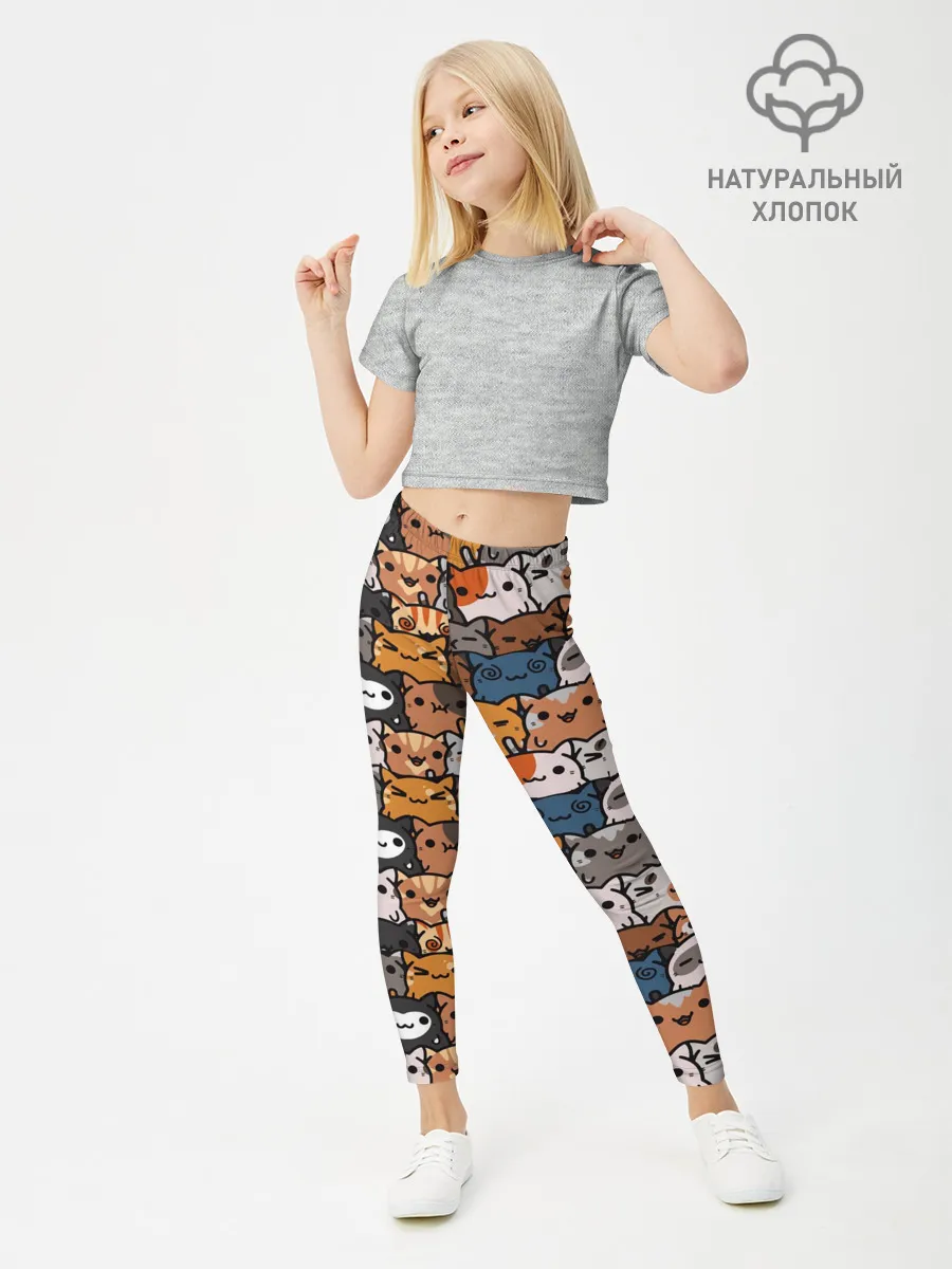 Леггинсы для девочки / Котейки
