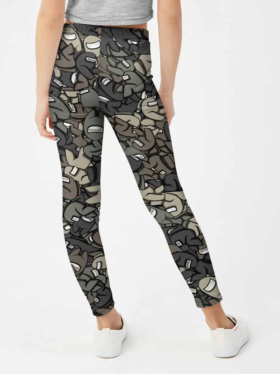 Леггинсы для девочки / Камуфляж Амонг Ас