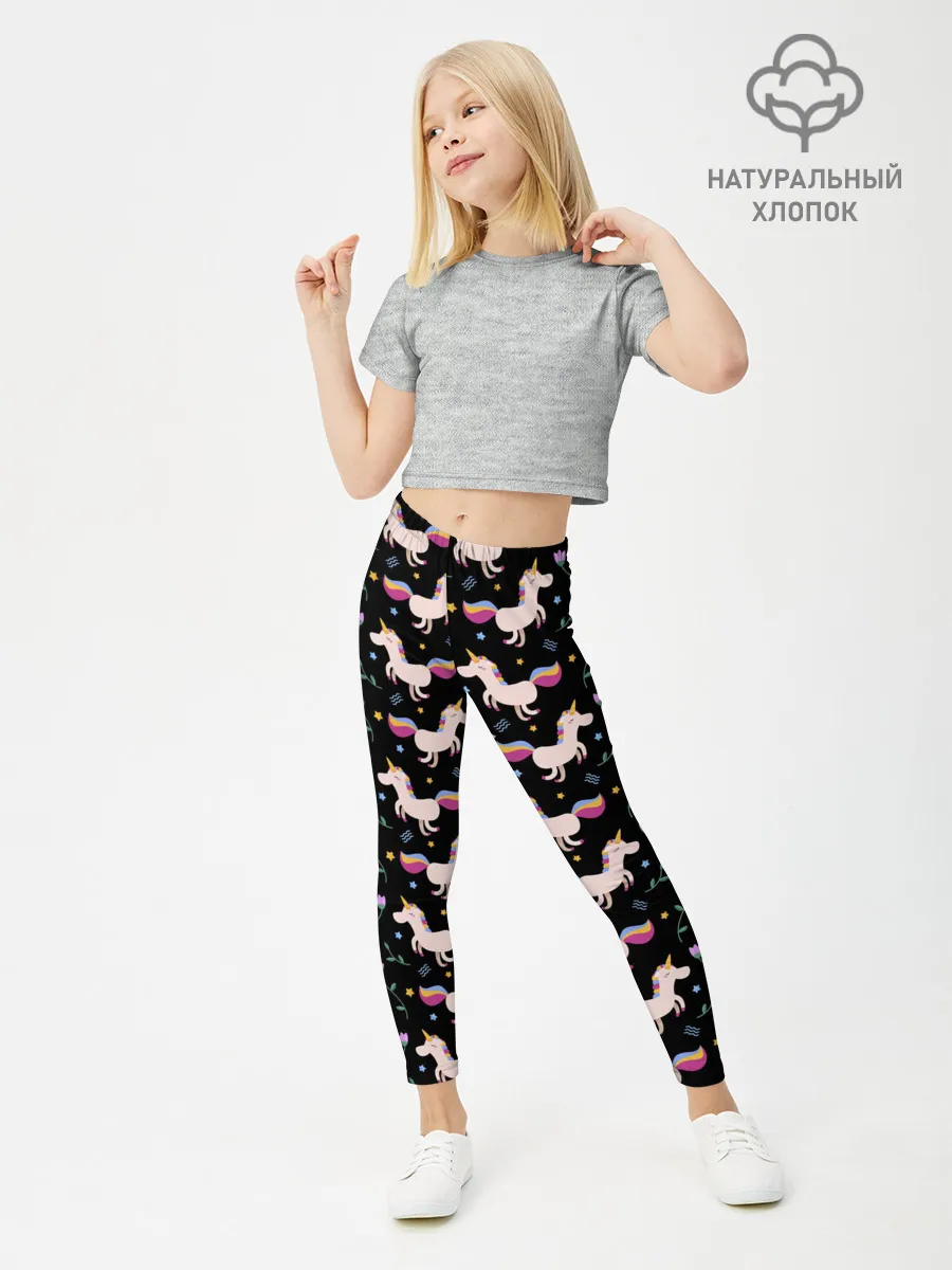 Леггинсы для девочки / Unicorns pattern