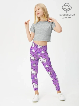 Леггинсы для девочки / Unicorn pattern